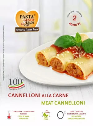 PIatto di Cannelloni di carne pronta in soli 2 minuti. www.fuorifrigo.com