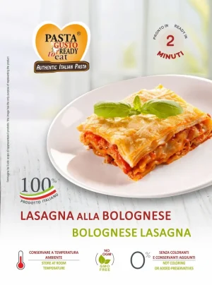Piatto di Lasagna alla Bolognese. pronta in soli 2 minuti. www.fuorifrigo.com