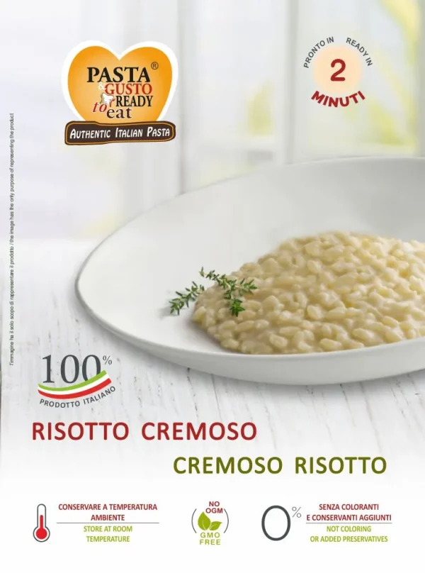 Piatto di Risotto Cremoso. pronta in soli 2 minuti. www.fuorifrigo.com