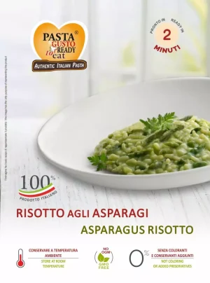 Piatto di Risotto agli Asparagi. pronta in soli 2 minuti. www.fuorifrigo.com