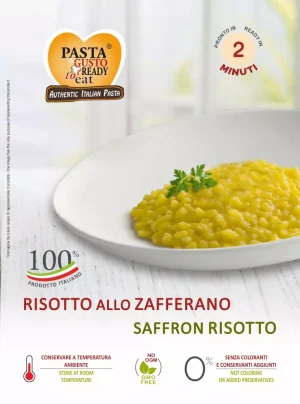 Piatto di Risotto allo Zafferano. pronta in soli 2 minuti. www.fuorifrigo.com
