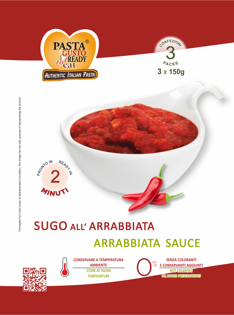 Sugo all'Arrabbita pronto in soli 2 minuti. www.fuorifrigo.com