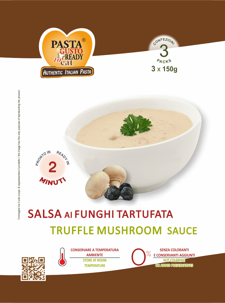 Sugo ai Fungi Tartufati pronto in soli 2 minuti. www.fuorifrigo.com